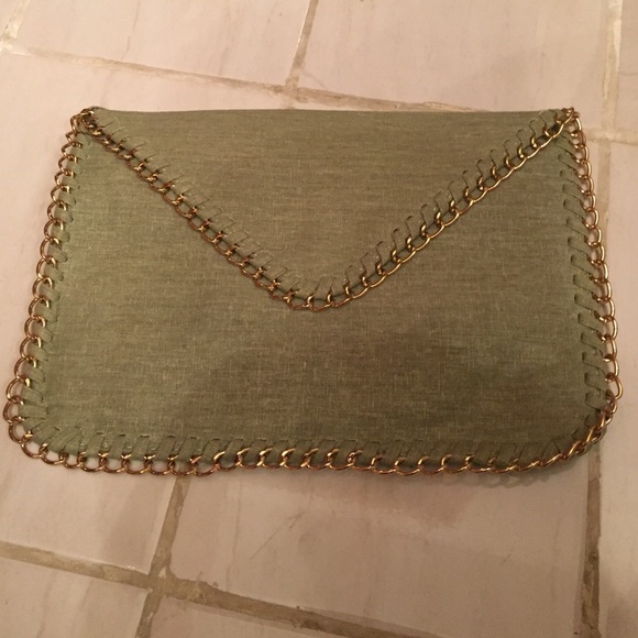 Mint envelope clutch