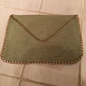 Mint envelope clutch