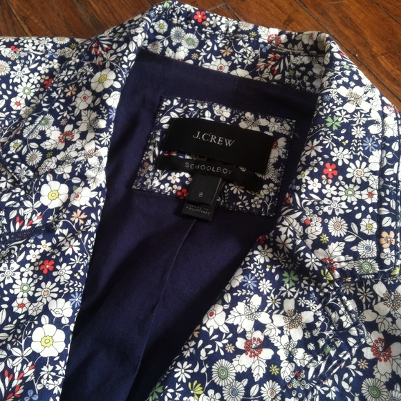 J. Crew Jackets & Blazers - J. Crew Floral Print Schoolboy Blazer
