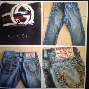 Gucci belt and true Religion men size 32/33