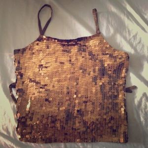 Copper sequins party top