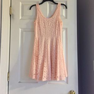 Pink lace dress