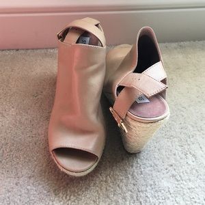 Nude Steve Madden Wedges