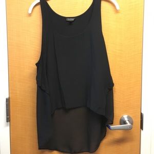 TOP SHOP Shear Black Top