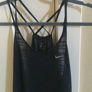 Nike Dri Fit black strappy tank