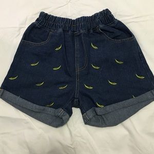 Banana jean shorts