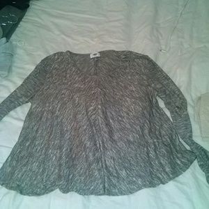 Beige long sleeve flowy sweater top