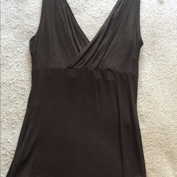 Inc brown top with metallic sheen