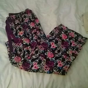 Floral print pajama pants