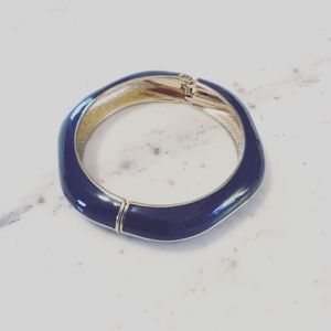 NWOT Prussian Blue & Gold Enamel Bangle NWOT Prussian Blue & Gold Enamel Bangle