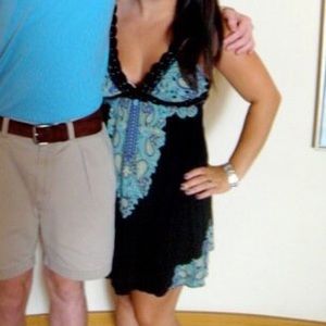 Free people beaded and cotton dress, EUC