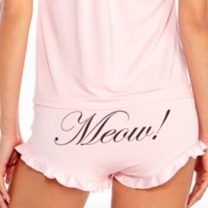 Wildfox pajama "meow" shorts