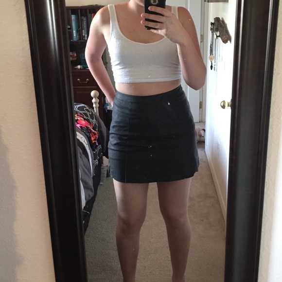 Hollister leather pencil skirt