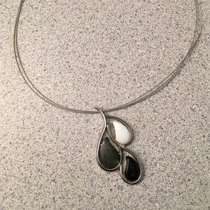Tri Tone Pendant Necklace
