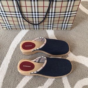 Burberry shoes clogs mules 39 authentic