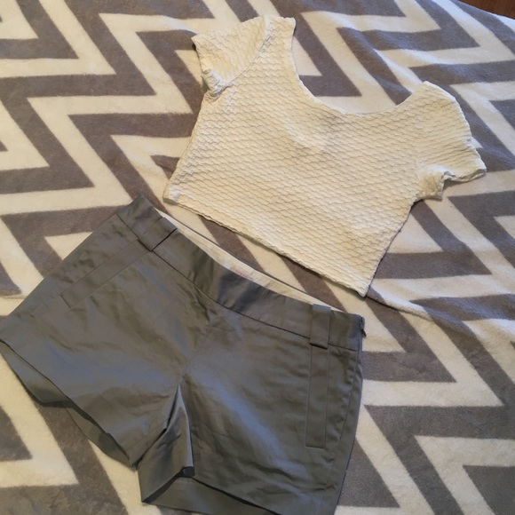 Chic Gray J Crew Shorts
