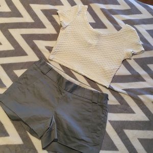 Chic Gray J Crew Shorts