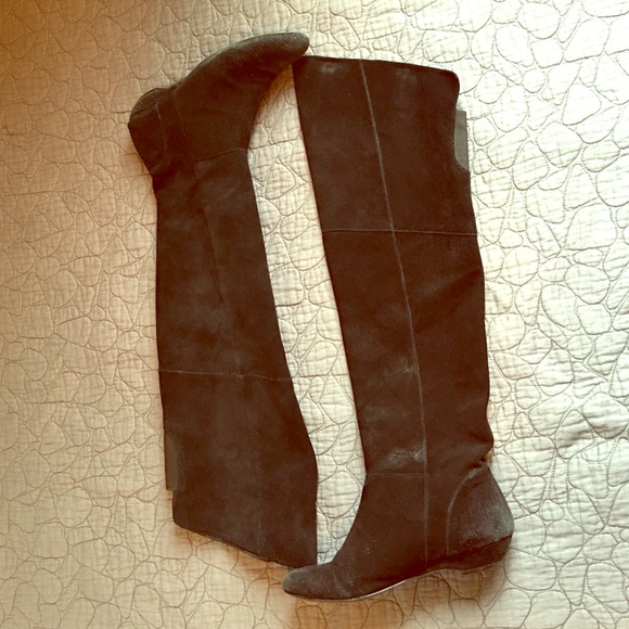 Nordstrom Black suede over the knee boots