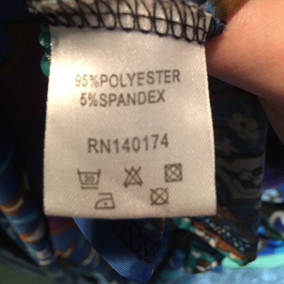 Blue and purple bell sleeve mini dress - Picture 4 of 5