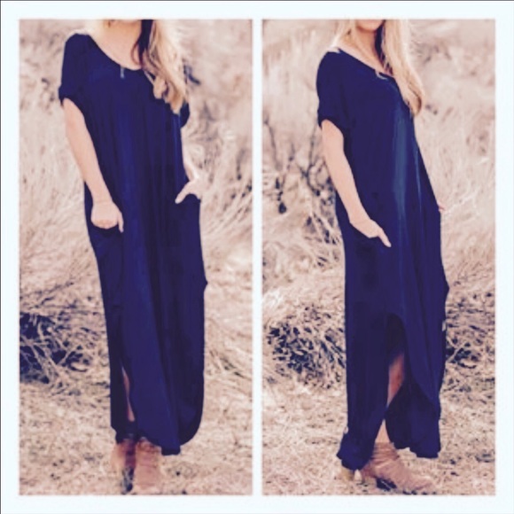 Dresses & Skirts - ✨LAST ONELoose fit side  slit dress ONLY PINK LEFT