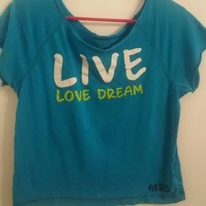 Live love dream crop top by Aeropostal