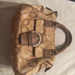 Small brown coach bag