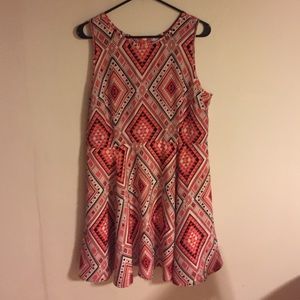 Summer dress in orange print