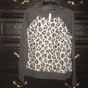 Long sleeve cheetah print shirt