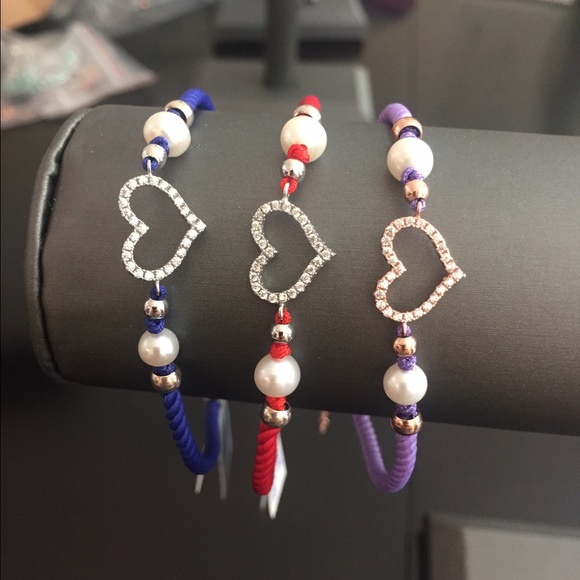 Heart shape red rope bracelet - Picture 2 of 3