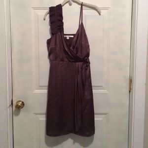 Brown/gray satin dress