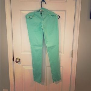 Arden B teal skinny jeans