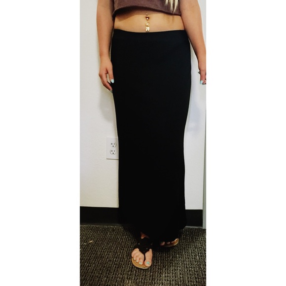 Black maxi skirt