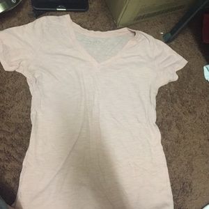 Sheer cotton candy colored short sleeve.