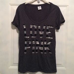 Charcoal gray VS tee