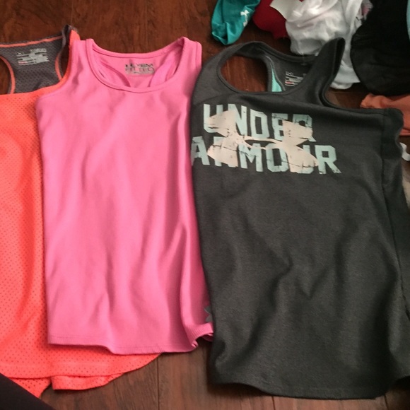 Three under armor tank top size medium