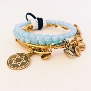 New Alex & Ani Sky Blue Bohemian Jewel Wrap