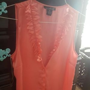 Willi smith pink satin sleeveless top