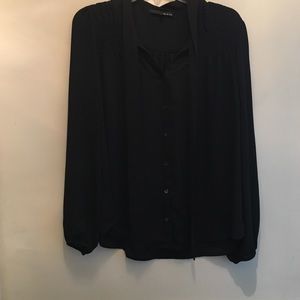 Black Button Down Blouse