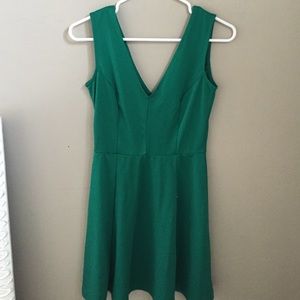 Green V-Dress