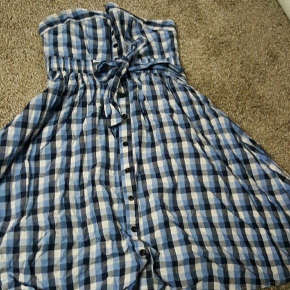 Strapeless plaid dress - Picture 1 of 1