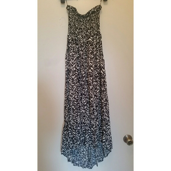 HIGH LOW ZEBRA PRINT MAXI DRESS