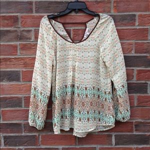 BLU-PEPPER patterned shirt