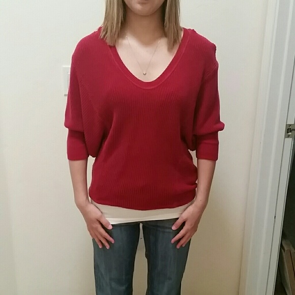 Express dolman sweater red small