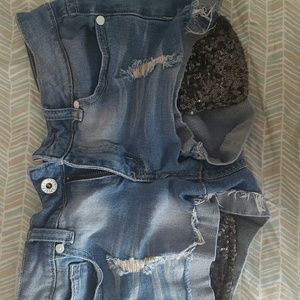 Denim shorts