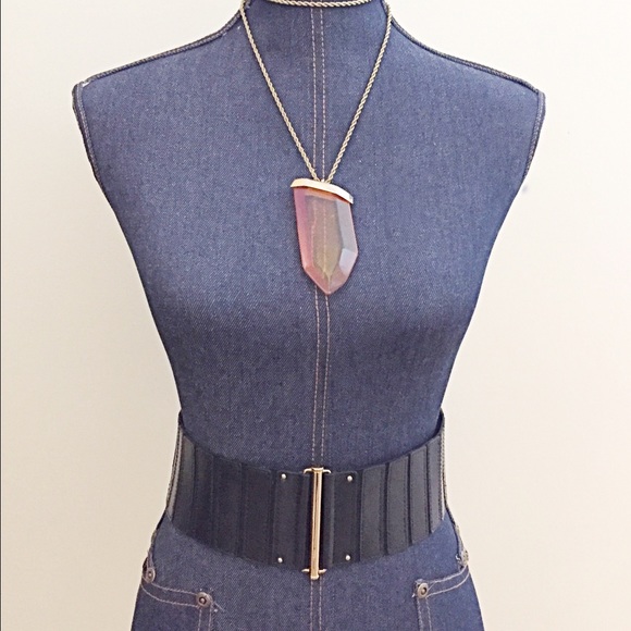 Wide Leather Cinch Belt