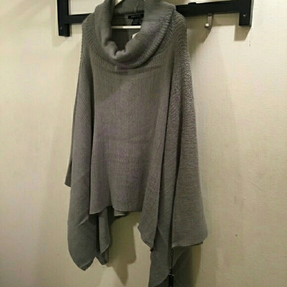 Gray poncho