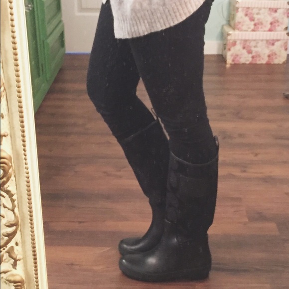 Coach Rain Boots Black NWOT