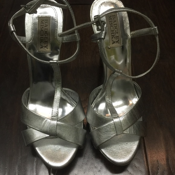 Badgley Mishka metallic silver leather Indigo III - Picture 3 of 4