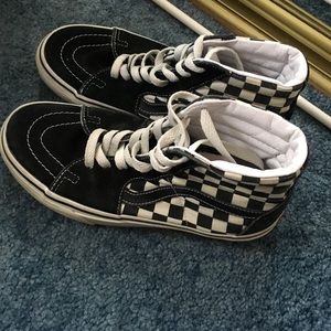 checkered hi-top vans