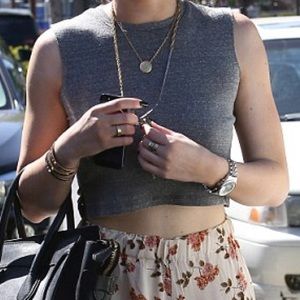 Gray Crop Top Muscle Tee